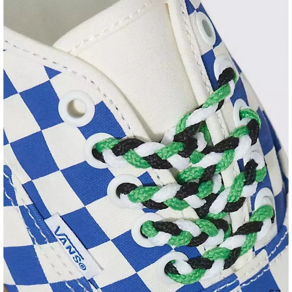 NEW Vans Authentic Checkerboard Blue/White Sneakers Men’s Size 6.5 - Picture 5 of 7